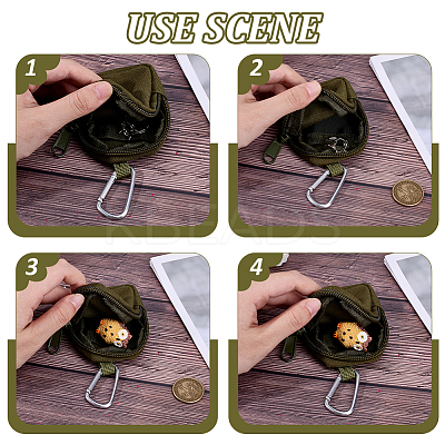 Nylon Zipper Wallets with Alloy Clasps AJEW-WH0567-68-1
