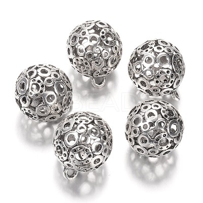 Tibetan Style Alloy Hollow Round Pendants LS-PALLOY-J689-11AS-1
