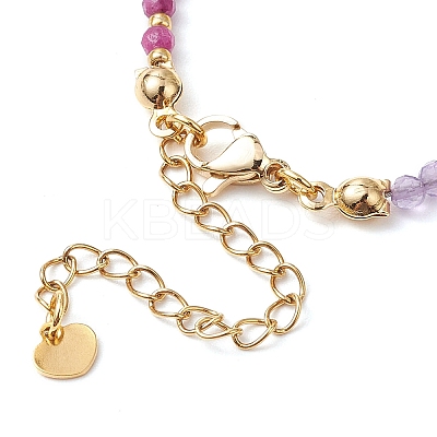 Chakra Theme Natural Mixed Gemstone Beaded Bracelets for Women BJEW-JB11342-1