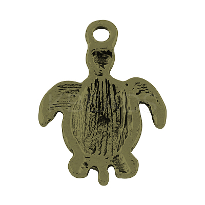 Tibetan Style Alloy Sea Turtle Pendants TIBEP-22101-AB-FF-1