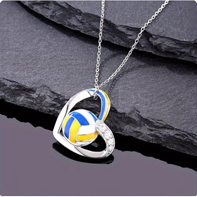 Alloy Enamel with Crystal Rhinestone Pendant Necklaces FS-WG8B9FD-01-1