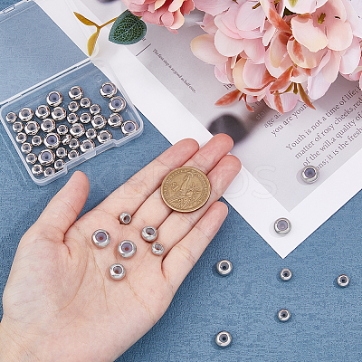 50Pcs 3 Style 316L Surgical Stainless Steel Beads STAS-DC0014-49-1