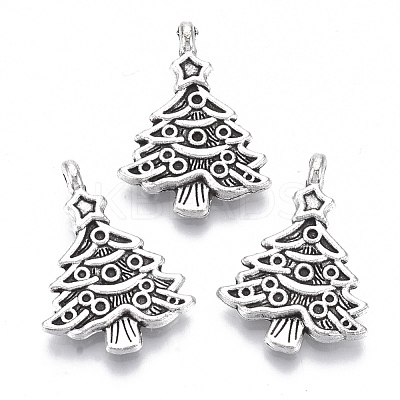 Tibetan Style Alloy Pendants X-TIBE-N010-33AS-RS-1