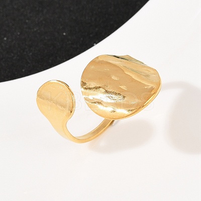 304 Stainless Steel Cuff Open Rings for Women LS-RJEW-H255-01G-03-1