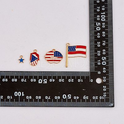 50Pcs 50 Styles Alloy Enamel Pendant Independent Japanese Flag Pendant Alloy Accessories JX631A-1