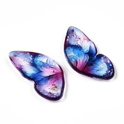 Epoxy Resin Butterfly Wings Cabochons CRES-N035-02E-1