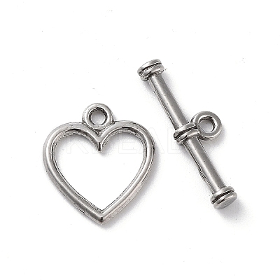 Non-Tarnish 304 Stainless Steel Toggle Clasps STAS-A092-08B-P-1