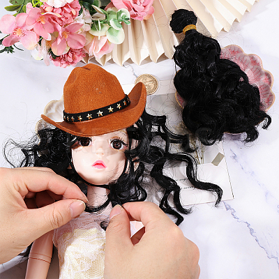 PP Hair Doll Wig Hair DIY-WH0349-395B-03-1