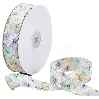 1Roll Single Face Printed Polyester Satin Ribbon SRIB-CY0001-47A-1