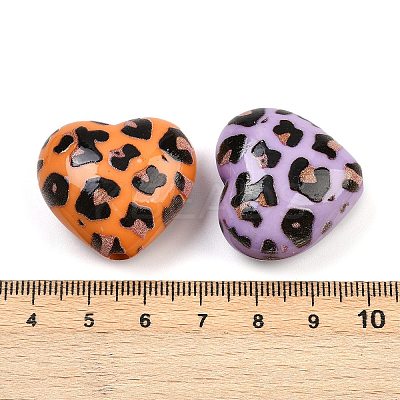 Printed Opaque Acrylic Beads OACR-S077-01A-1