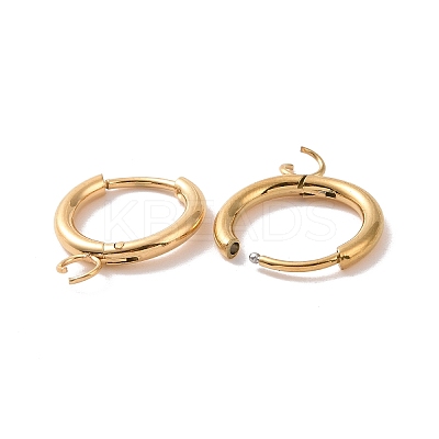 PVD Vacuum Plating Stainless Steel Huggie Hoop Earring Findings LS-STAS-J400-36G-1
