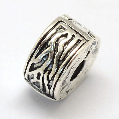 Alloy European Style Clasps X-PDLC-R001-08AS-1