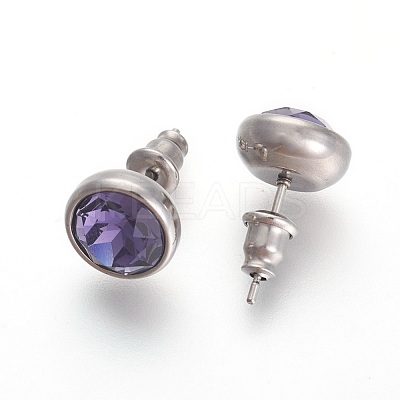 304 Stainless Steel Stud Earrings EJEW-F182-A10-1