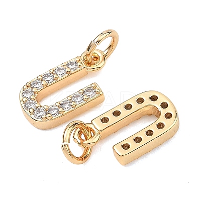 SHEGRACE Brass Micro Pave Clear Cubic Zirconia Pendants XGRQ29363-394G-U-1
