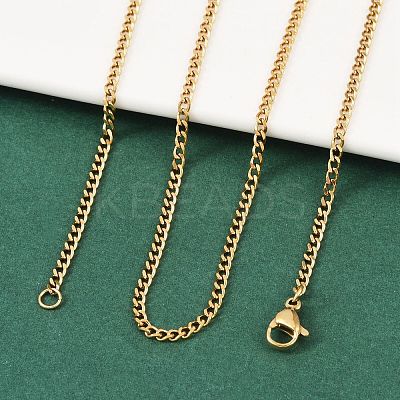 Unisex Casual Style 304 Stainless Steel Twisted Chain Necklaces STAS-O037-16G-1