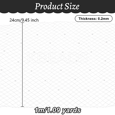 Gauze Bridal Veils AJEW-WH0314-489D-1