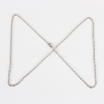 Tarnish Resistant 304 Stainless Steel Cable Chain Necklace Making STAS-P045-06P-1
