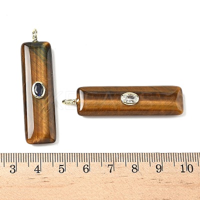 Natural Tiger Eye Pendants G-H318-03G-02-1