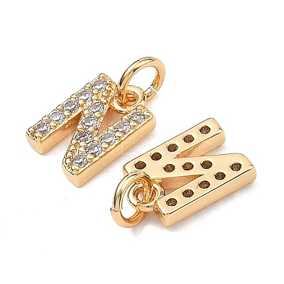 SHEGRACE Brass Micro Pave Clear Cubic Zirconia Pendants XGRQ29404-394G-N-1