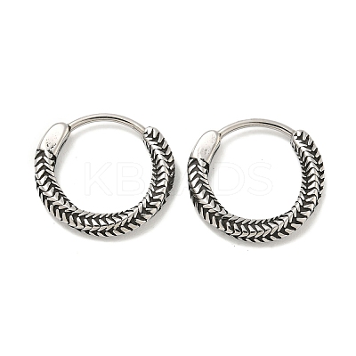 316 Surgical Stainless Steel Hoop Earrings LS-EJEW-D096-09O-AS-1