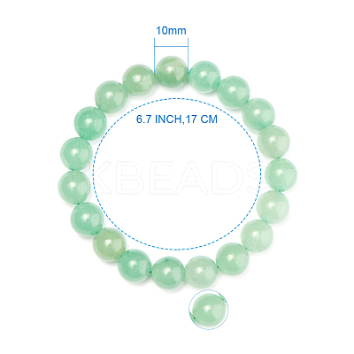Natural Green Aventurine Round Beads Stretch Bracelets BJEW-PH0001-10mm-24-1
