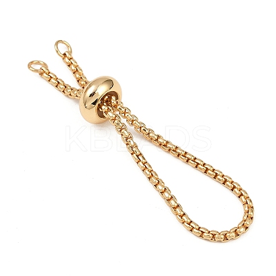 2MM Adjustable Brass Box Chain Bracelet Slider Bracelet Making KK-K374-04G-1