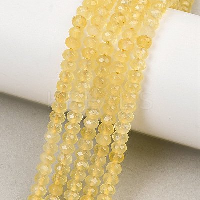 Dyed Natural Malaysia Jade Rondelle Beads Strands X-G-E316-2x4mm-47-1