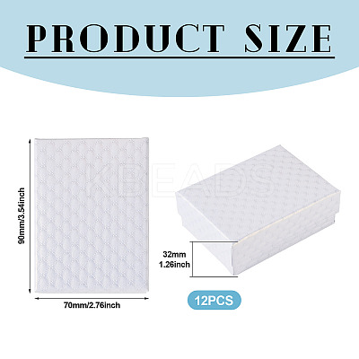 Rhombus Textured Cardboard Gift Storage Boxes LS-CON-TAC0010-03A-01-1