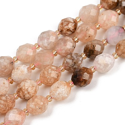Natural Cherry Blossom Agate Beads Strands G-N342-149I-18-1