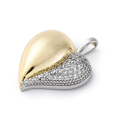 Brass Micro Pave Cubic Zirconia Pendants KK-S510-32GP-05-1