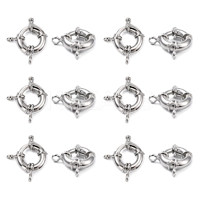 Rack Plating Brass Spring Ring Clasps KK-D399-B-P-NF-1
