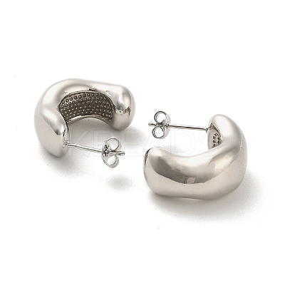 Rack Plating Brass Stud Earrings EJEW-M240-08P-1
