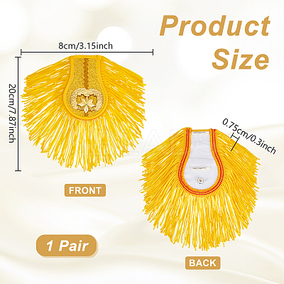 Polyester Tassel Epaulettes AJEW-WH0481-519B-01-1