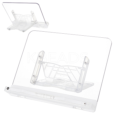 Foldable Rectangle Acrylic Desktop Display Stands ODIS-WH0038-46-1