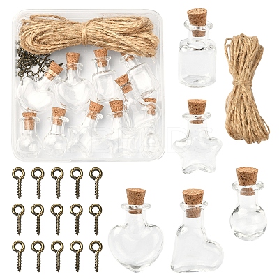 DIY Wishing Bottle Pendant Decoration Making Kit DIY-FS0004-97-1