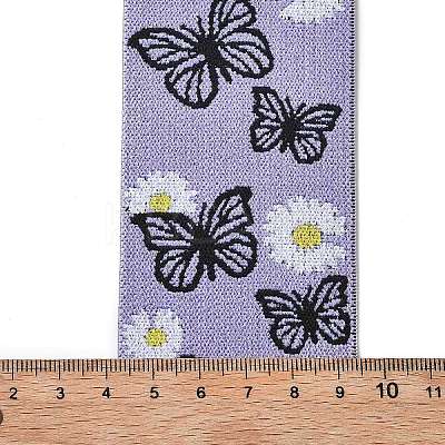 5M Nylon Flower Butterfly Jacquard Elastic Wide Bands OCOR-XCP0002-44-1