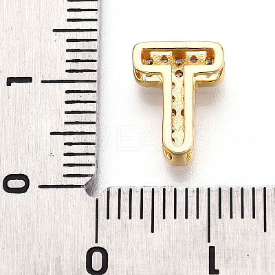 Brass Micro Pave Cubic Zirconia Charms KK-N254-217G-T-1