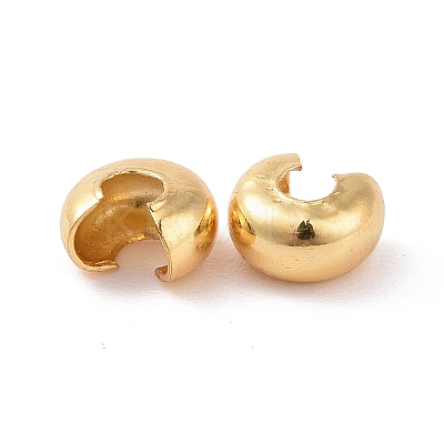 304 Stainless Steel Crimp Beads Covers LS-STAS-P239-34G-02-1