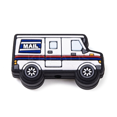 Food Grade Eco-Friendly Cartoon Vehicle Silicone Focal Beads SIL-K005-05A-1