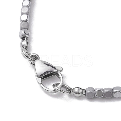 Non-magnetic Synthetic Hematite & Glass Beaded Necklaces NJEW-JN04811-1