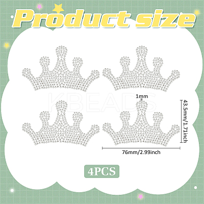 Crown Hotfix Rhinestone DIY-WH0622-047B-1
