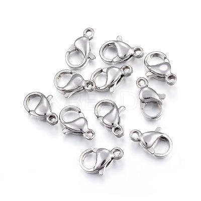 304 Stainless Steel Lobster Claw Clasps STAS-H353-B-02-1