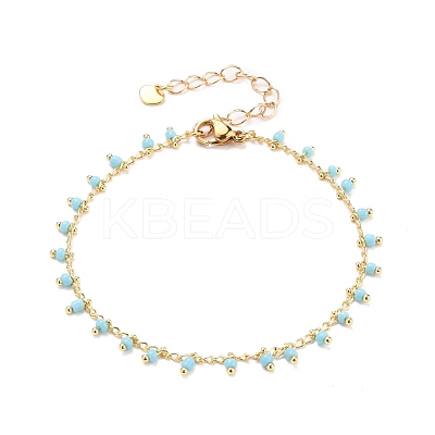 Glass Charm Bracelets BJEW-JB05600-01-1