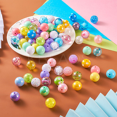 82Pcs 32 Style Mixed Style Acrylic Beads MACR-TA0001-23-1