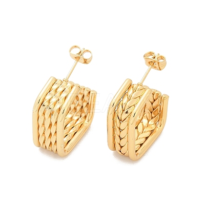 201 Stainless Steel Stud Earrings EJEW-Q026-21G-A-1