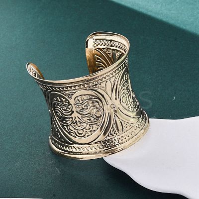 Alloy Arm Cuff Bangles Girl Women AJEW-A063-03G-1