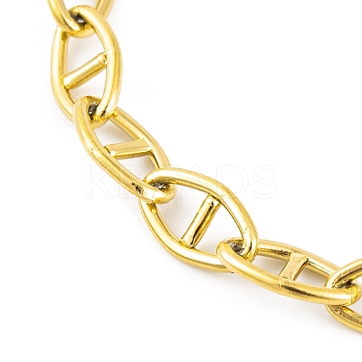 Ion Plating(IP) 304 Stainless Steel Mariner Link Chain Bracelets for Women LS-BJEW-A013-01G-1