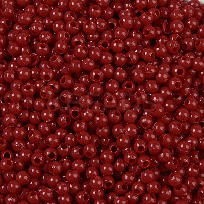 Opaque Acrylic Beads SACR-A007-01B-15-1