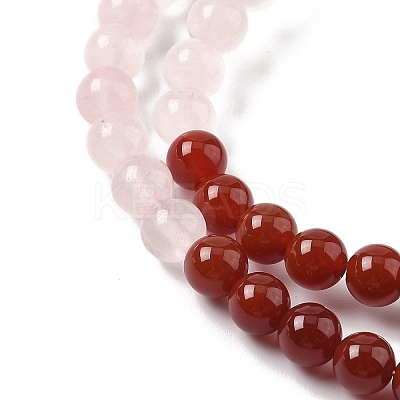 Chakra Natural Yellow Jade & Crystal Quartz & Green Aventurine & Rose Quartz & Carnelian & Sodalite & Amethyst Beads Strands G-NH0002-E03-8mm-1