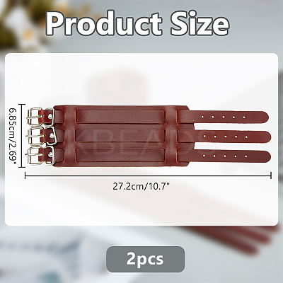 Punk Rock Style Leather Bracelets BJEW-WH0816-013A-1